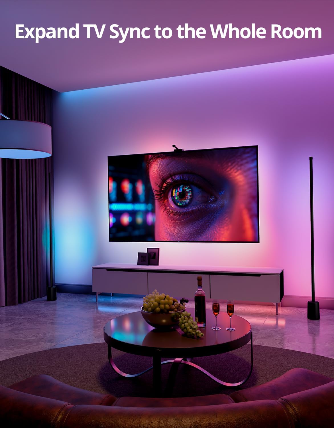Smart LED TV Backlight with Camera Sync and App Control