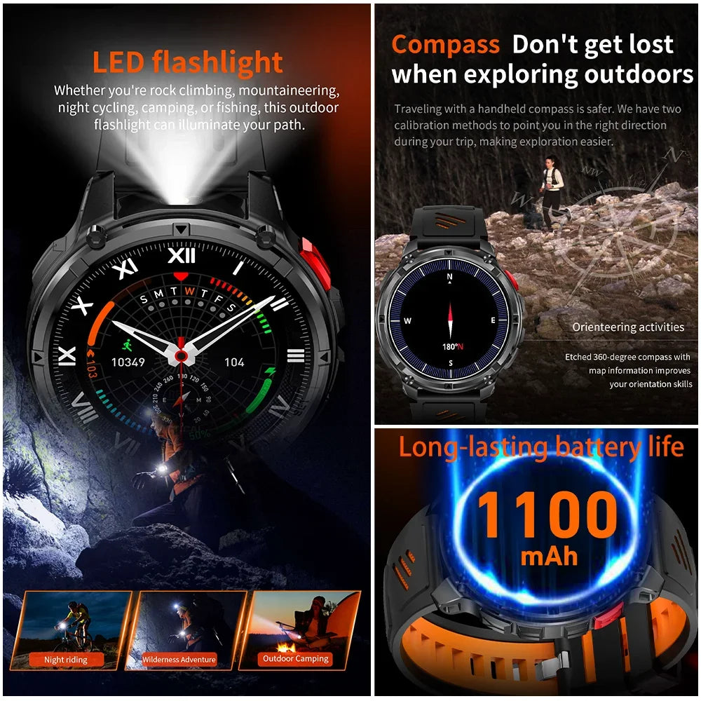 Rugged GPS Smart Watch For Men – 10ATM Waterproof