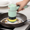 Rechargeable Electric Cleaning Brush With 3 Brush Heads