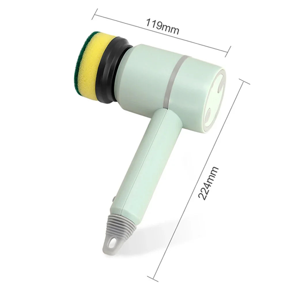 Rechargeable Electric Cleaning Brush With 3 Brush Heads