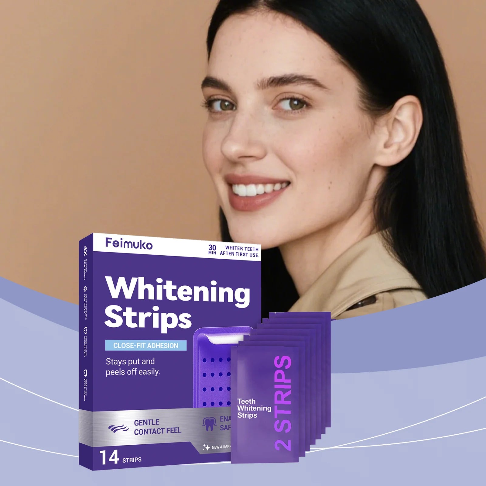 Purple Teeth Whitening Strips – Gentle Stain Removal