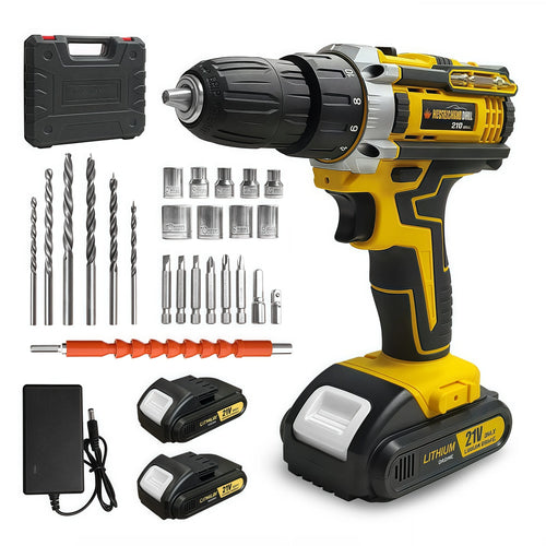 Cordless Rotary Hammer Drill Set – 21V Home DIY Kit